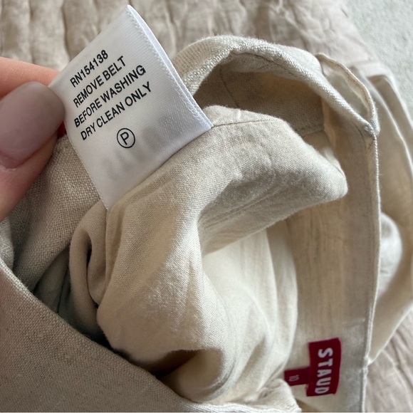 STAUD sasha linen pant in natural size 10 - Picture 15 of 16